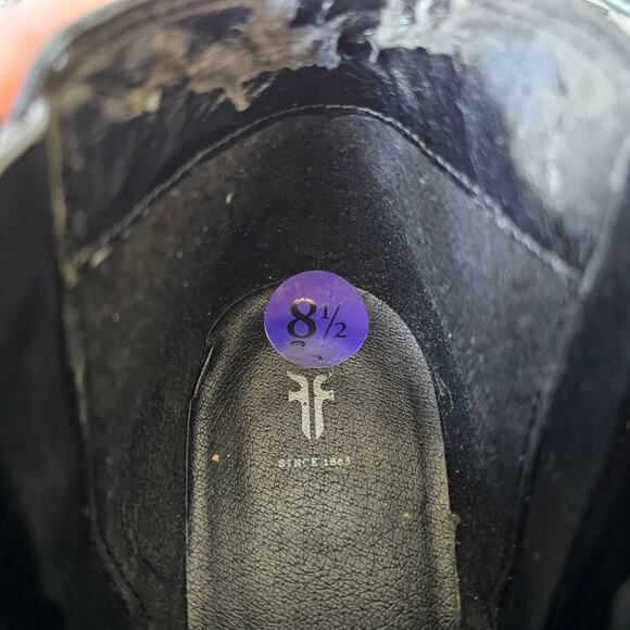 Frye Women Judith Leather Dual Zip Fashion Heeled Ankle Booties Size 8.5M Black - Picture 7 of 8